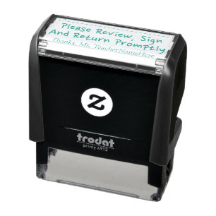 Student Work Review and Educator Name Self-inking Stamp