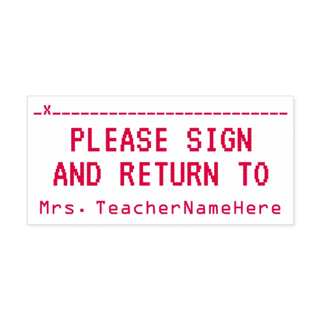 Student Work Review + Teacher Name Rubber Stamp (Design)