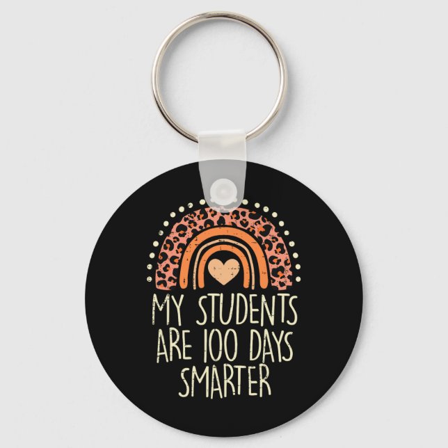 Students Are 100 Days Smarter 100th Day Of School  Key Ring (Front)