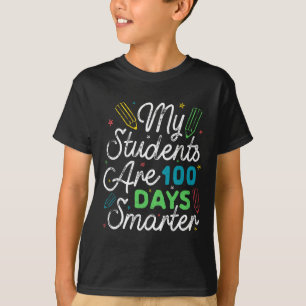 Students Are 100 Days Smarter Kids Student Teacher T-Shirt