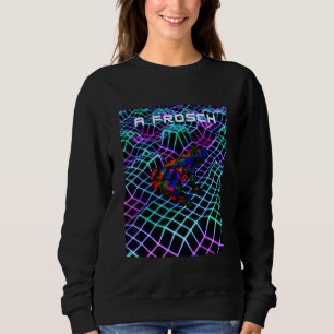 Students Cashper A Frog Vaporwave Aesthetic Thanks Sweatshirt