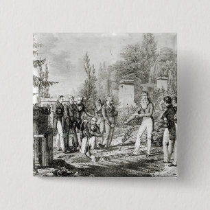 Students from the Ecole Polytechnique 15 Cm Square Badge