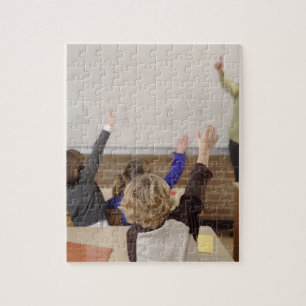 students in classroom jigsaw puzzle