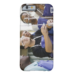 Students performing experiment in chemistry lab barely there iPhone 6 case