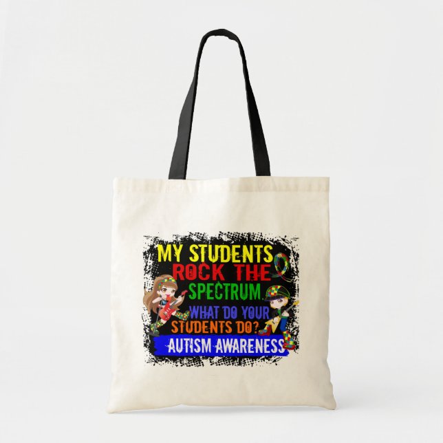 Students Rock The Spectrum Autism Tote Bag (Front)