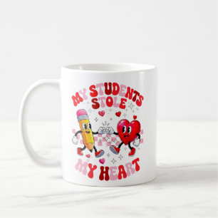 students stole, heart groovy valentine teacher t-s coffee mug