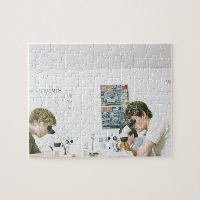 Students with Microscopes Jigsaw Puzzle (Horizontal)