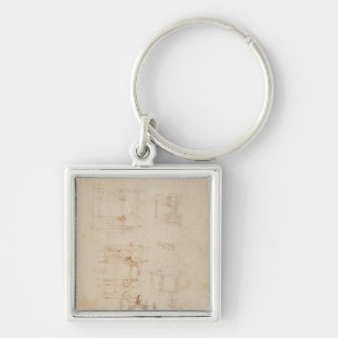 Studies for architectural composition key ring