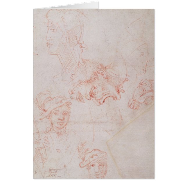 Studies of heads, 1508-12d (Front)