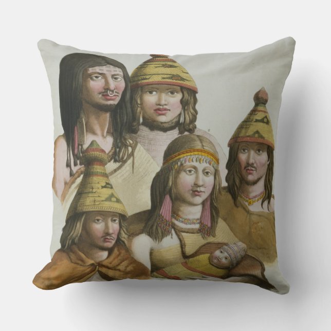 Studies of native Americans (colour litho) Cushion (Front)