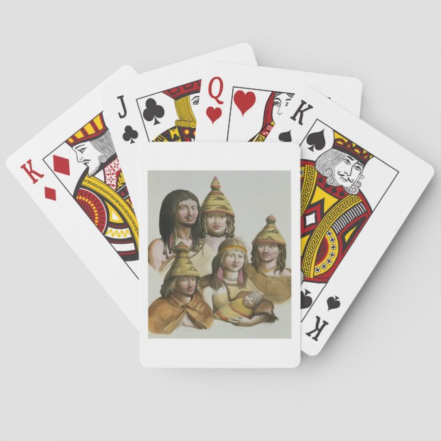 Studies of native Americans (colour litho) Playing Cards (Back)