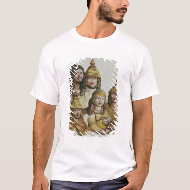 Studies of native Americans (colour litho) T-Shirt (Front)