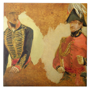Studies of Royal Horse Artillery Uniform, and of a Ceramic Tile