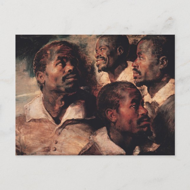 Studies of the Head of a Negro Postcard (Front)