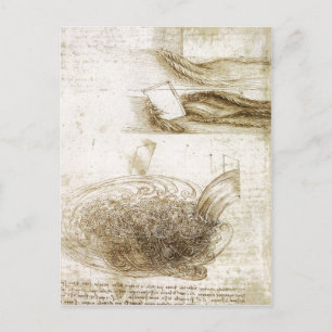 Studies of Water passing Obstacles and falling 150 Postcard