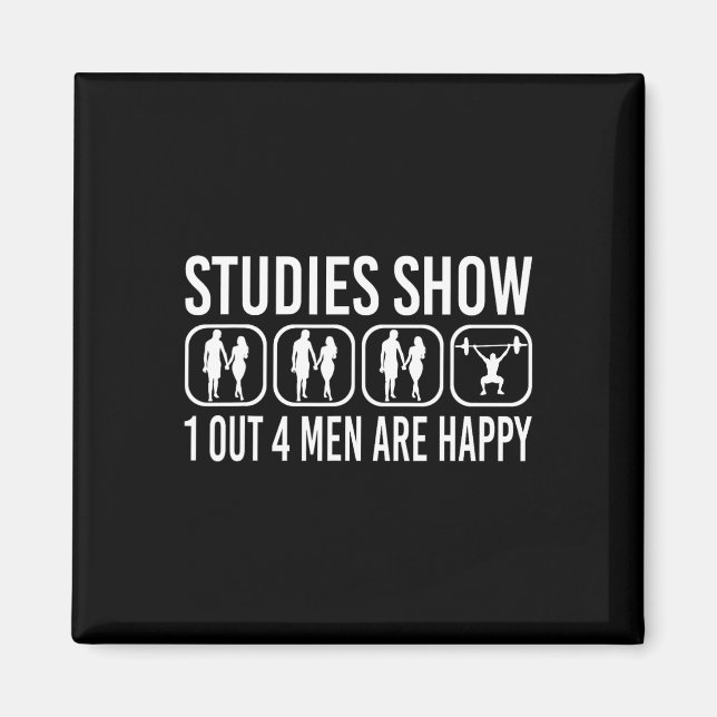 Studies Show Power Lifting Fitness Gym Bodybuildin Magnet (Front)