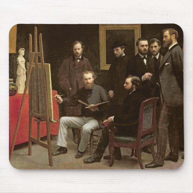 Studio at Batignolles, 1870 Mouse Pad (Front)