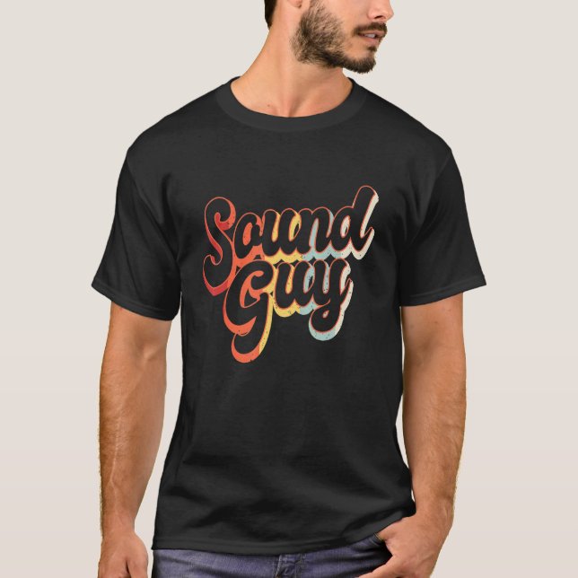 Studio Audio Engineer Retro Sound Guy Tech 1 T-Shirt (Front)