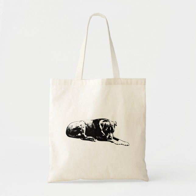 Studio-Black Dog Tote Bag (Front)