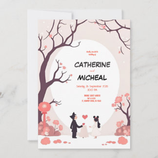 Studio Ghibli Style Personlized Wedding Invite