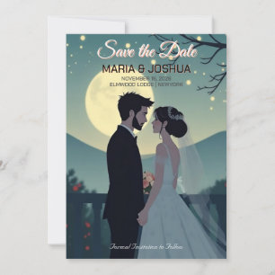 Studio Ghibli Style Save the Date Invitation