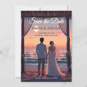 Studio Ghibli Style Save the Date Invitation