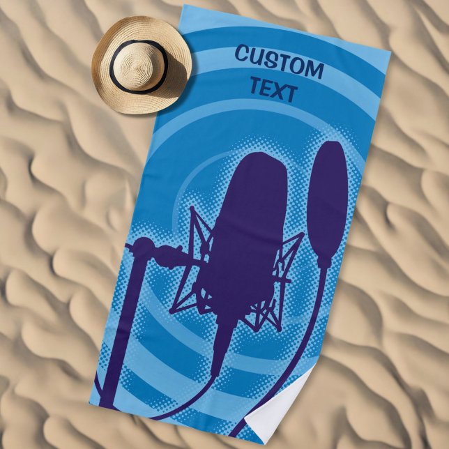 Studio Microphone Beach Towel (Creator Uploaded)