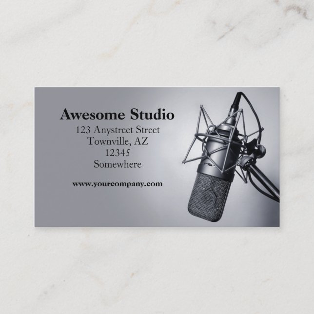 studio microphone business card (Front)