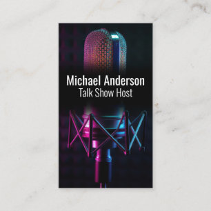 Studio Microphone   Colorful Ambient Light Business Card