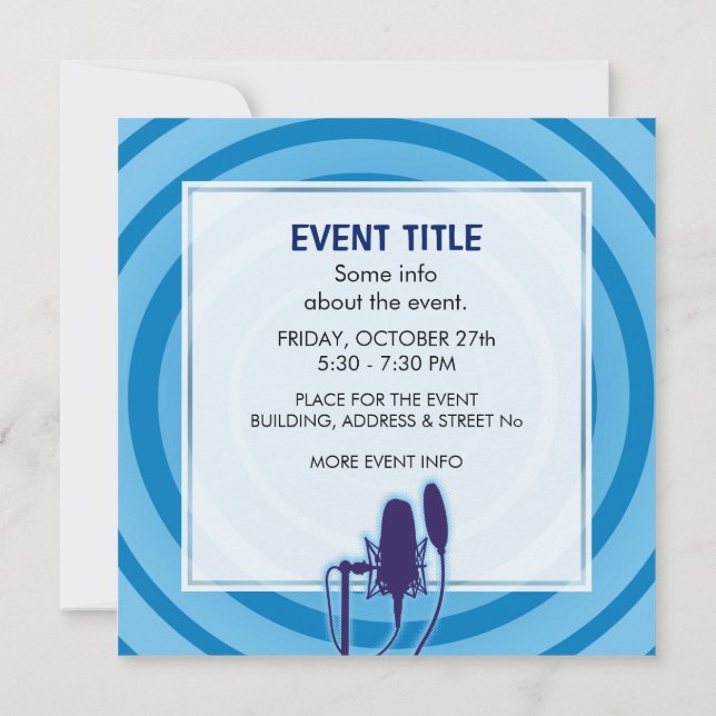 Studio Microphone Invitation (Back)