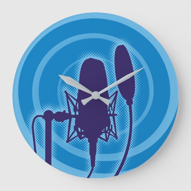 Studio Microphone Large Clock (Front)
