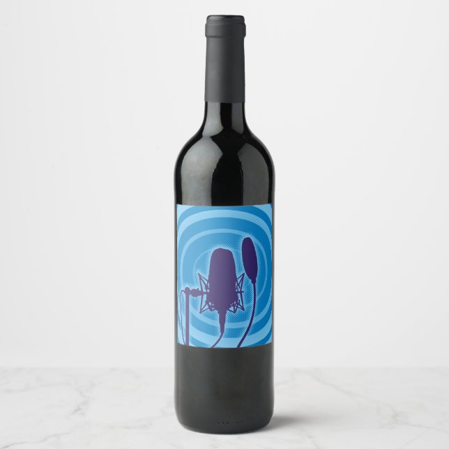 Studio Microphone Wine Label (Front)