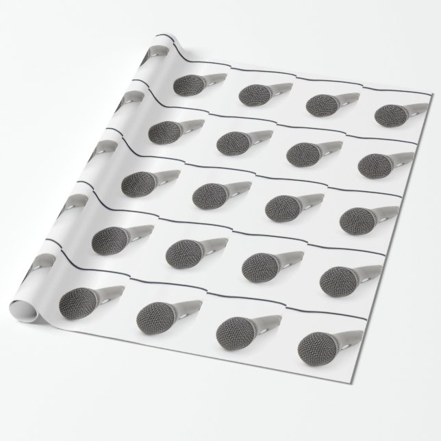 Studio Microphone Wrapping Paper (Unrolled)