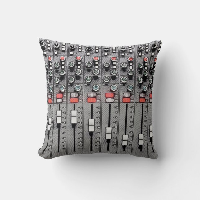 Studio Pillow: Mixer / Sound Board Cushion (Front)