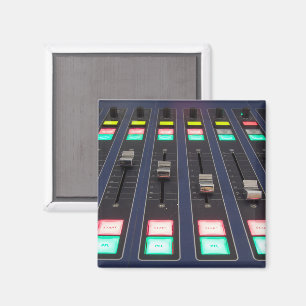 Studio Sound Mixer Panel, Closeup Magnet
