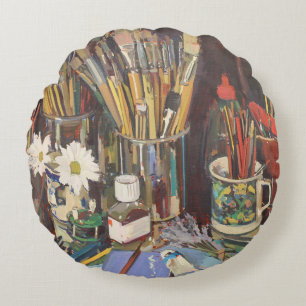 Studio Still Life 2012 Round Cushion