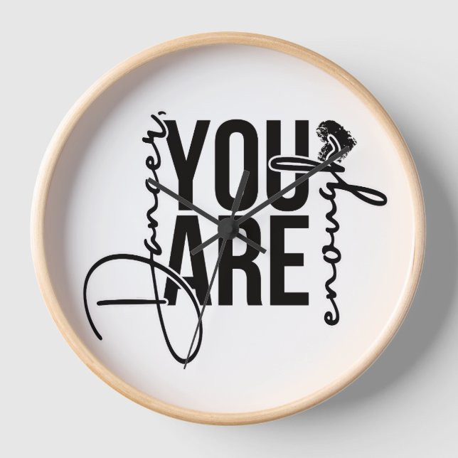 Studio wall clock: Dancer, you are enough Clock (Front)