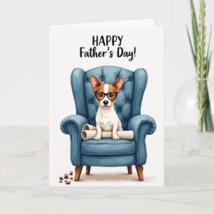 Studious Pup Fathers Day Card