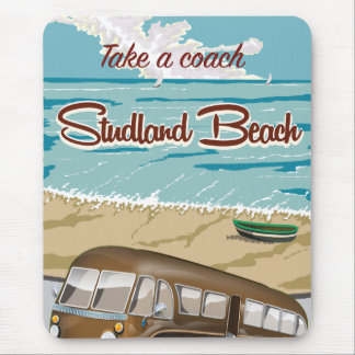 Studland Beach Dorset vintage travel poster Mouse Pad