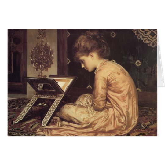 Study at a Reading Desk - Lord Frederic Leighton Card