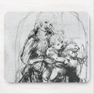 Study for a Madonna with a Cat, c.1478-80 Mouse Pad