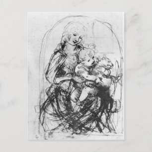 Study for a Madonna with a Cat, c.1478-80 Postcard