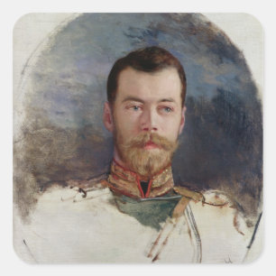 Study for a portrait of Tsar Nicholas II  1898 Square Sticker