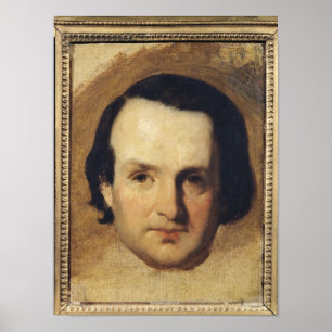 Study for a portrait of Victor Hugo c.1836 Poster