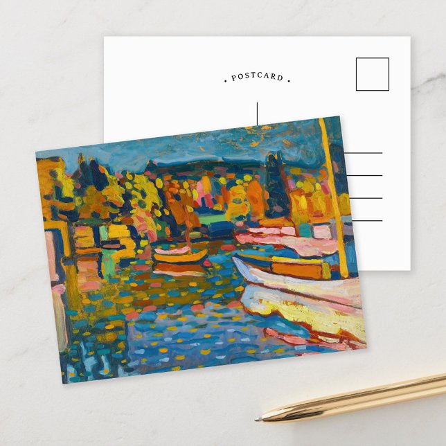 Study for Autumn Landscape with Boats | Kandinsky Postcard (Creator Uploaded)