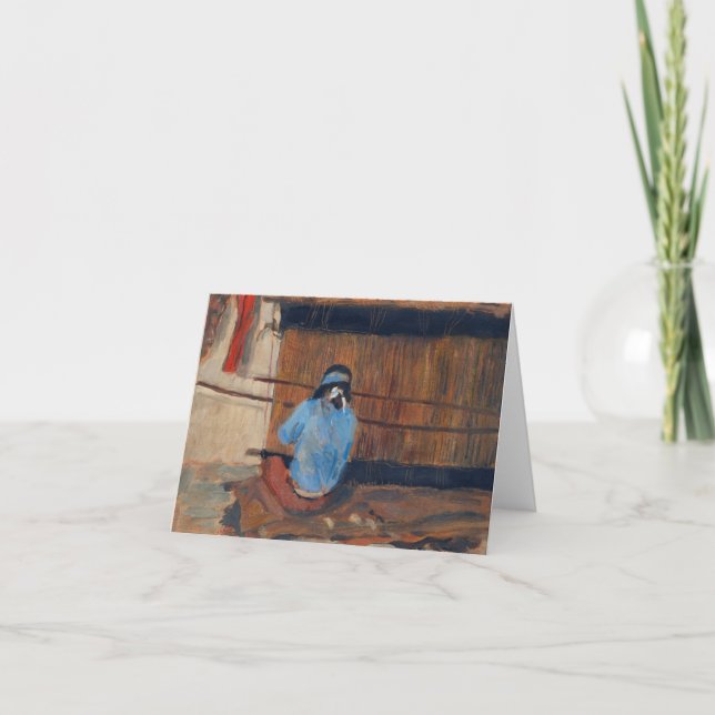 Study for Hopi Weaver by Maynard Dixon Thank You Card (Front)