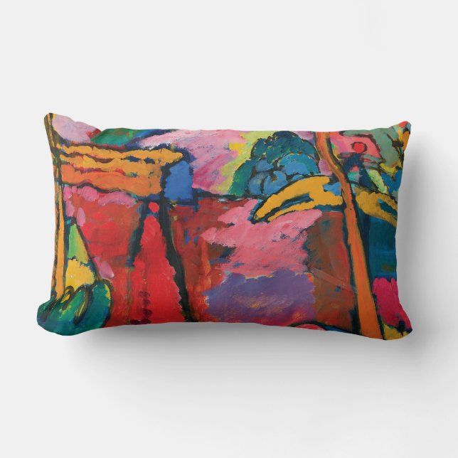 Study for Improvisation V by Wassily Kandinsky Lumbar Cushion (Front)