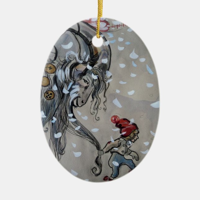 Study for Julbacken  (Yule Goat) 1911 Ceramic Tree Decoration (Front)