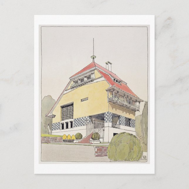 Study for Olbrich's House, Darmstadt, from 'Archit Postcard (Front)