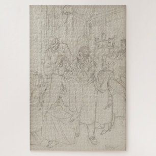 Study for Premier Shampooing d’Absalon by Mucha Jigsaw Puzzle